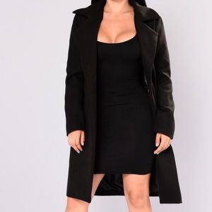 Fashion Nova Black Trench Coat
